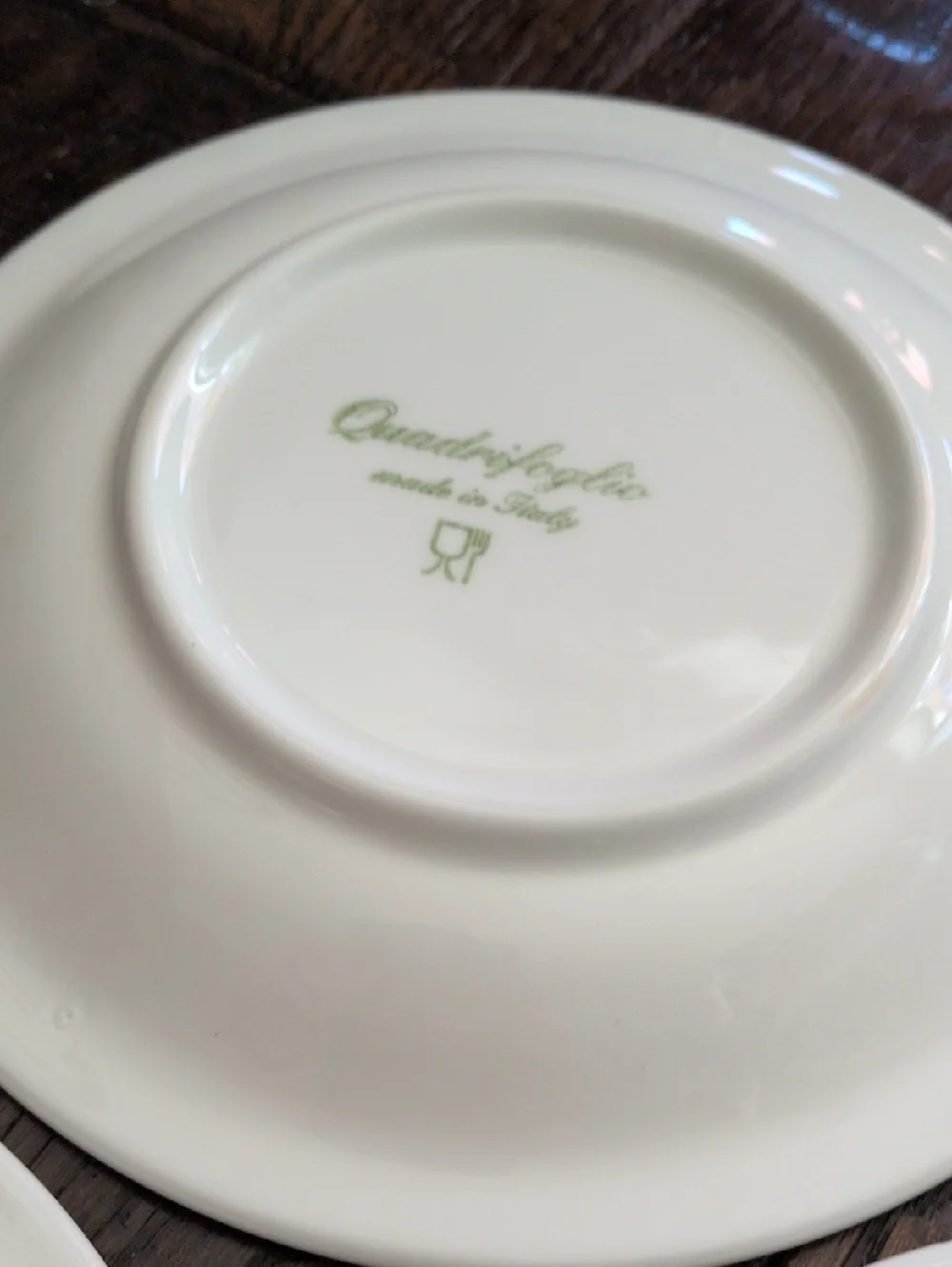 QUADRIFOGLIO I  Set of 3 Vintage Dessert, Antipasto, Salad Ceramic Plates